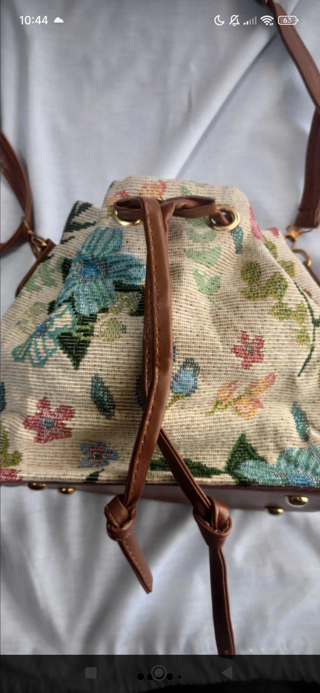 Bolso cubo flores vintage 